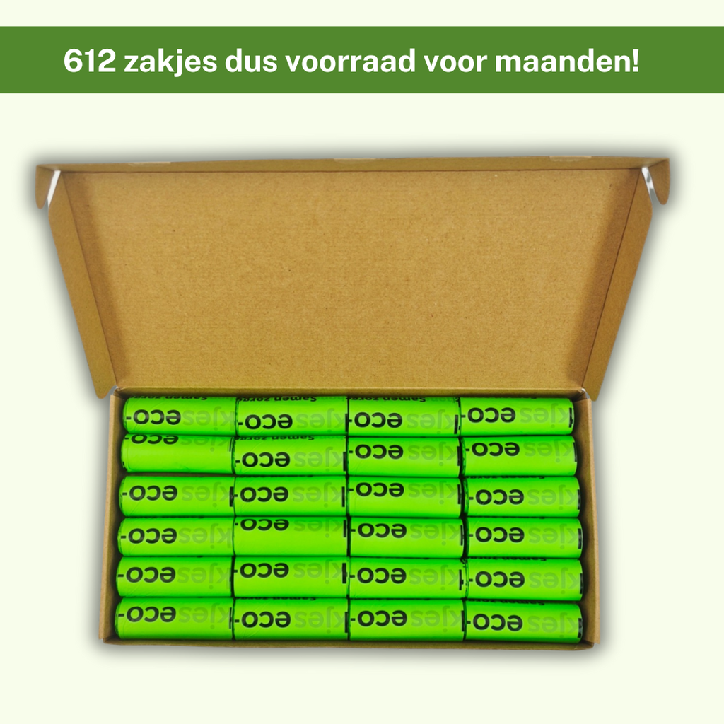 Hondenpoepzakjes 612 stuks - 100% Biologisch afbreekbaar - extra stevig