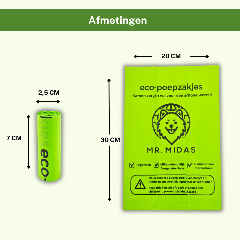Hondenpoepzakjes 306 stuks - 100% Biologisch afbreekbaar - extra stevig